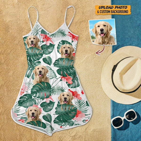 Personalized Custom Dog Photo Sleeveless Romper HM15032302SR