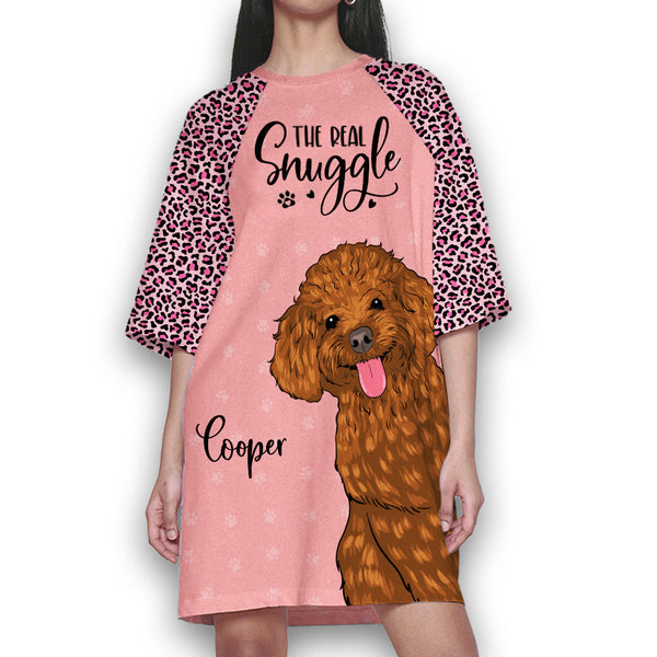 Personalized Dog Snuggle 3/4 Sleeve Dress HM01042301RS