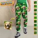 Personalized Custom Photo Dog Cat St Patrick's Day Sweatpants TL11012301SP