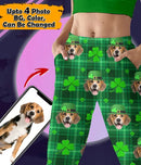 Personalized Custom Photo Dog Cat Face St Patrick's Day Pajamas HM12012302PJ