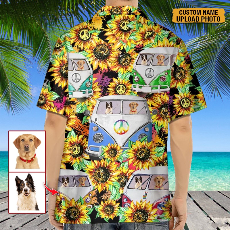 Upload Photo Hippie Custom Clipart High Quality Unisex Hawaiian Shirt For Men And Women HN250701M