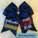 Personalized Smart Girl Rule Hairbow HN090802HB