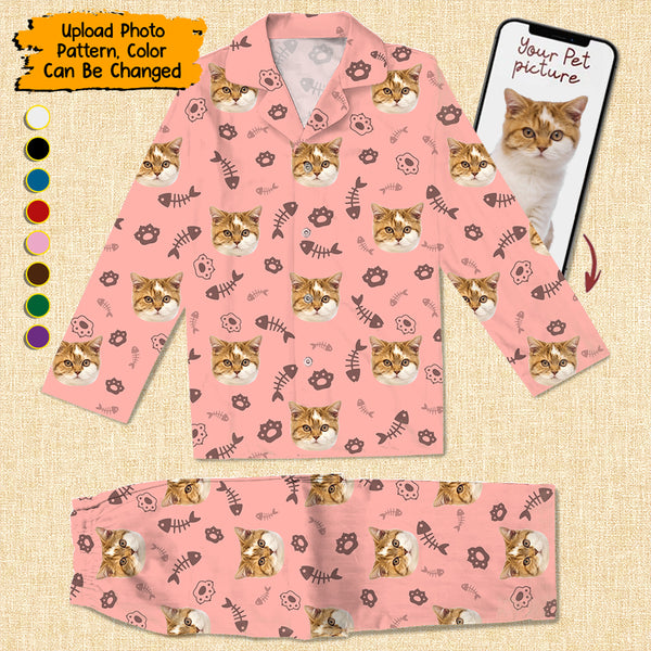 Personalized Custom Photo Dog Cat Face Pajamas HM151201PJ