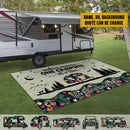 Personalized Happy Campers Camping Patio Mat TL130901RG