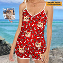 Personalized Custom Dog Cat Photo Sleeveless Romper HM22032301SR