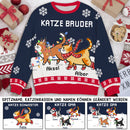 Personalisierte Katze Papa/Mama Winter Weihnachten Sweatshirt HM190901GE