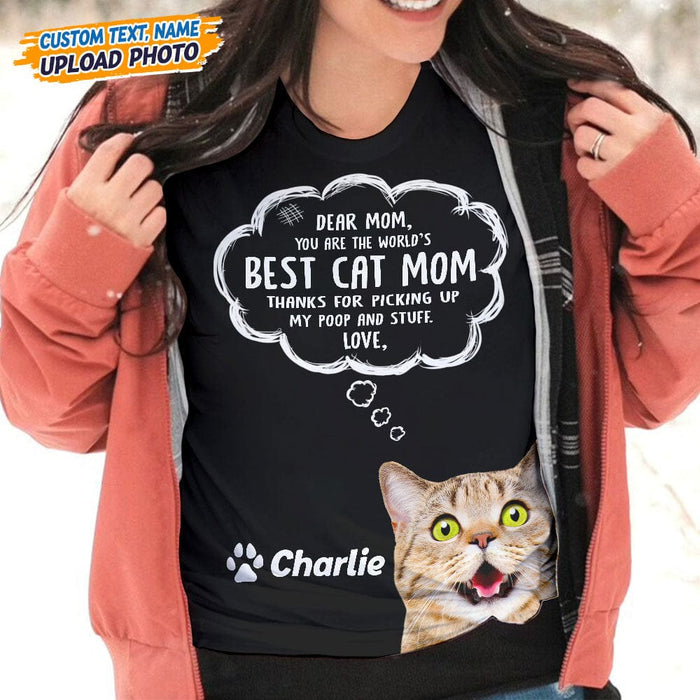Personalized Upload Photo Dear Cat Mom Shirt HM03032301TS