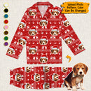 Personalized Custom Photo Dog Cat Face Christmas Pajamas HM161201PJ