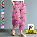 Personalized Custom Photo Dog Cat Casual Women Lounge Elastic Waist Pants TL311001EP