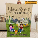 Personalized Together We Build A Life We Loved Camping Sherpa Fleece Blanket TL031001BF