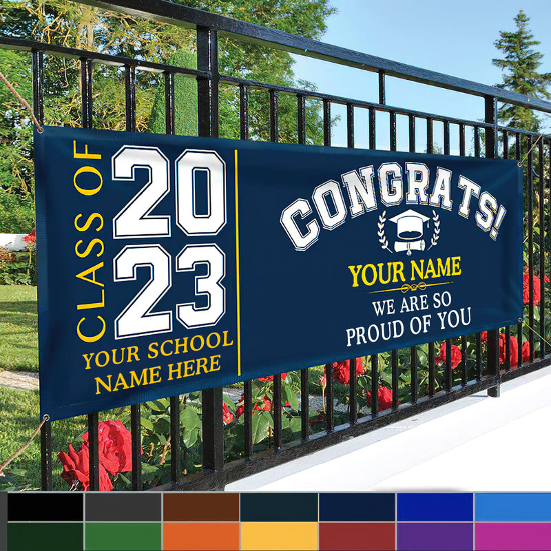 Personalized Congrats Class of 2023 Banner Graduation Gift TL14022301B