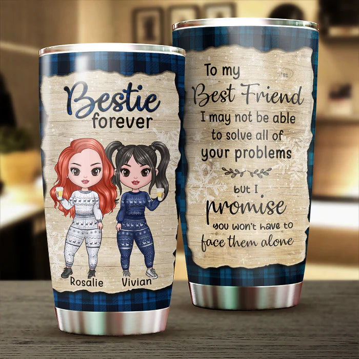 Personalized  Friends Stop Being Friends And Become Sisters Tumbler TL171101ST