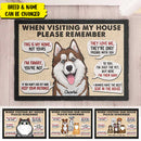 Personalized Remember When Visiting Our House Doormat TL281201DM