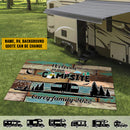Personalized Welcome To Our Campsite Camping Patio Mat HM150901RG