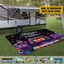 Personalized Stay Trippy Little Hippie Camping Patio Mat TL210901RG