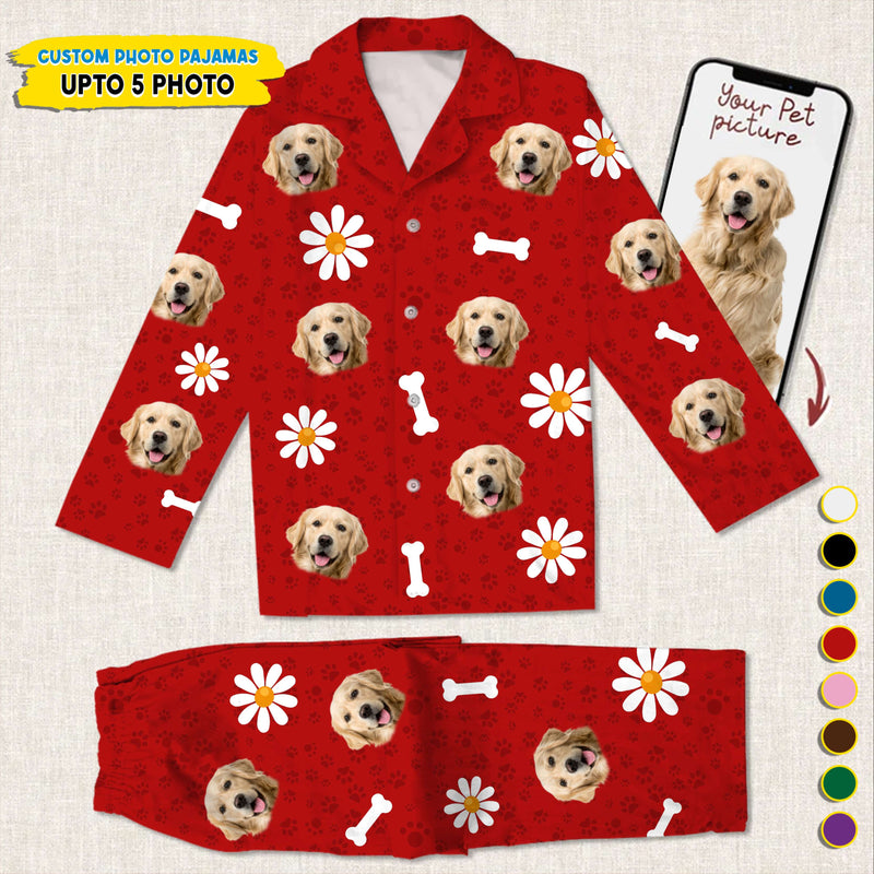 Personalized Custom Photo Dog Cat With Accessories Pattern Pet Pajamas TL171101PJ