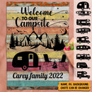 Personalized Home Is Where You Park It Camping Sherpa Fleece Blanket TL041001BF