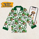 Personalized Custom Photo Dog Cat Face St Patrick's Day Pajamas HM12012301PJ
