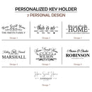 Personalized Key Holder for Wall - Custom Key Hanger with Family Name HN090901KH
