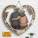 Personalized Couple Hugging From Our First Kiss Till Our Last Breath Wood Sign Ornament HM17012301OW
