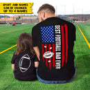 Best Football Dad Ever American Flag Football T-Shirt TL160902TS