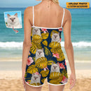 Personalized Custom Cat Photo Sleeveless Romper HM15032301SR