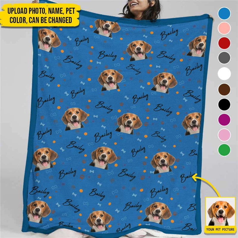 Personalized Custom Photo Dog Cat Sherpa Fleece Blanket HM011101BF