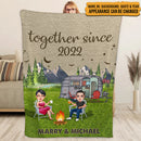 Personalized Together We Build A Life We Loved Camping Sherpa Fleece Blanket TL031001BF
