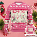 Personalized I Am Dreaming Of Pink Christmas Holiday Sweatshirt HM070901SS