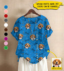 Personalized Custom Photo Dog Cat Casual O-Neck Short Sleeve T-Shirt HM311001OT