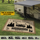 Personalized Weekend Forecast A Chance Of Drinking Camping Patio Mat HM011101RG