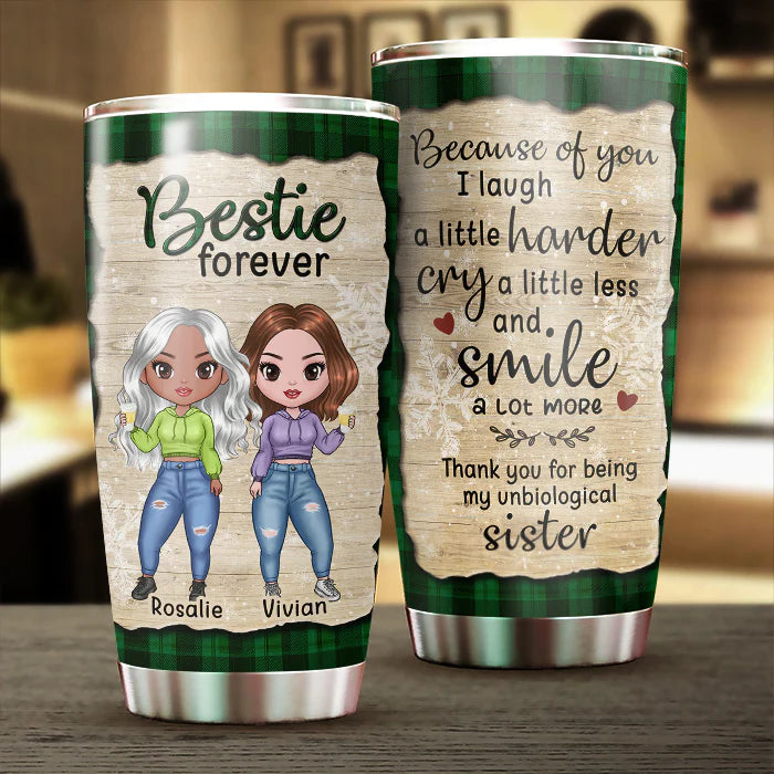 Personalized  Friends Stop Being Friends And Become Sisters Tumbler TL171101ST