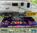 Personalized Stay Trippy Little Hippie Camping Patio Mat TL210901RG