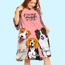Personalized Dog Snuggle 3/4 Sleeve Dress HM01042301RS