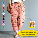 Personalized Custom Photo Dog Cat Casual Women Lounge Elastic Waist Pants HM281001EP