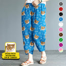 Personalized Custom Photo Dog Cat Casual Women Lounge Elastic Waist Pants TL311001EP