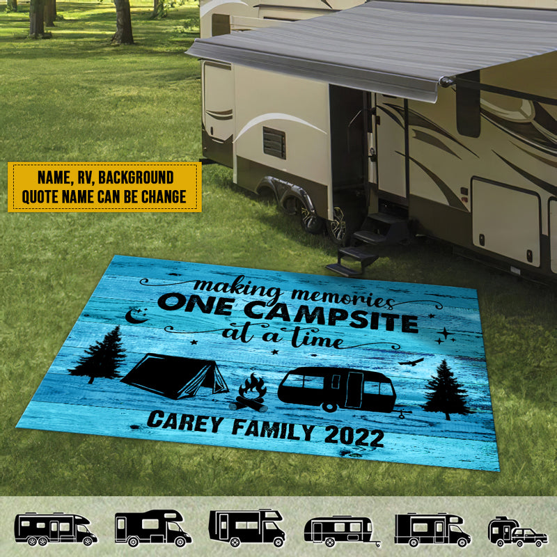 Personalized Life Is Better At The Campsite Camping Patio Mat HM140901RG
