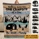 Personalized Home Is Where You Park It Camping Sherpa Fleece Blanket TL041001BF