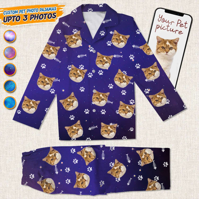 Personalized Custom Photo Dog Cat Galaxy Pet Pajamas TL251101PJ