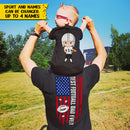 Best Football Dad Ever American Flag Football T-Shirt TL160902TS