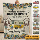 Personalized Welcome To Our Campsite Camping Sherpa Fleece Blanket TL061001BF