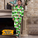 Personalized Custom Photo Dog Cat Face St Patrick's Day Pajamas HM12012302PJ