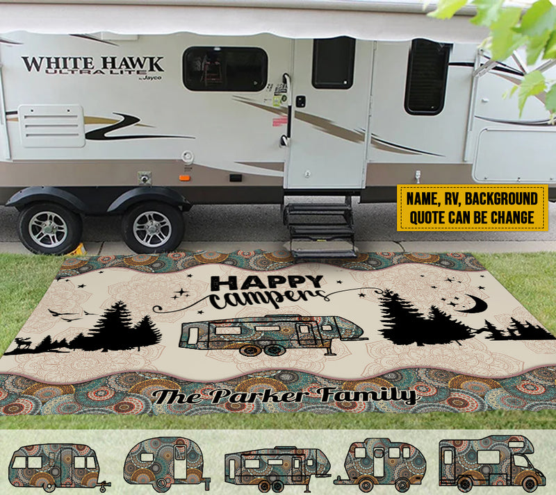 Home is Where you park it | Camping Gift | Camping Welcome Mat | Motorhome  Doormat | Camper Decor | Camper Doormat | Happy Camper