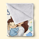 Personalized I Say I Love You With My Smile Sherpa Fleece Blanket HM27032301BF