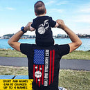 Best Football Dad Ever American Flag Football T-Shirt TL160902TS