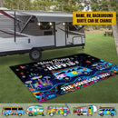 Personalized Stay Trippy Little Hippie Camping Patio Mat TL210901RG