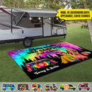 Personalized Stay Trippy Little Hippie Camping Patio Mat HM260901RG