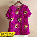 Personalized Custom Photo Dog Cat Casual O-Neck Short Sleeve T-Shirt HM311001OT