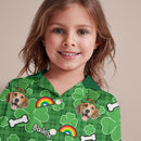 Personalized Custom Photo Dog Cat Face St Patrick's Day Pajamas HM12012301PJ