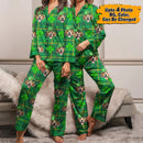 Personalized Custom Photo Dog Cat Face St Patrick's Day Pajamas HM12012302PJ